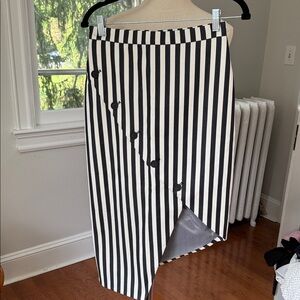 Altuzarra NWOT Striped button down Pencil Skirt with asymmetrical hem